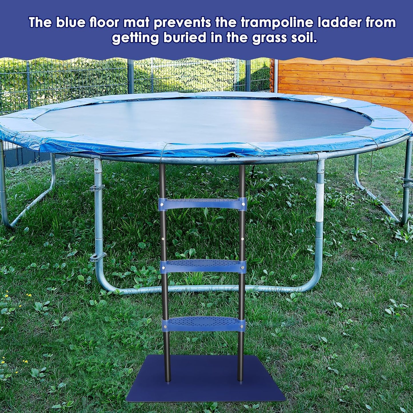 Trampoline Ladder 40'' Long, 2-Step Trampoline Ladder, Trampoline Accessories for Kids and Adults